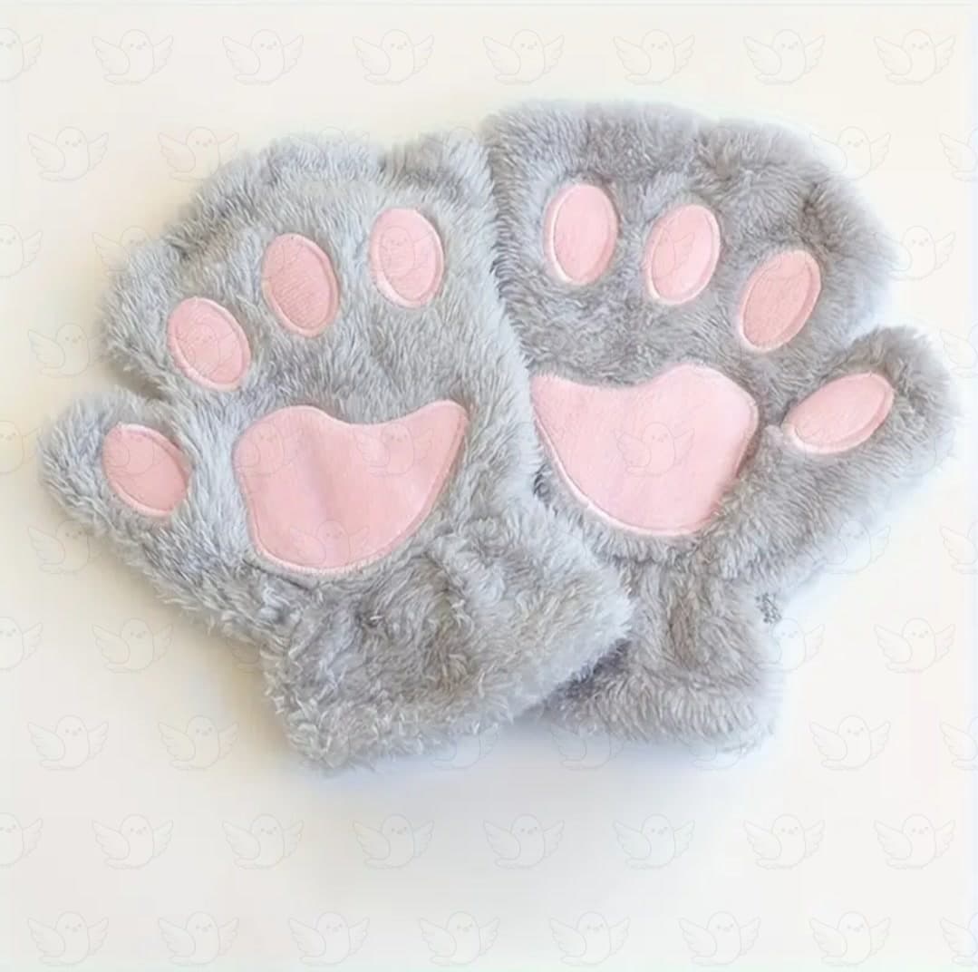 Guantes de patitas color Gris y Rosa